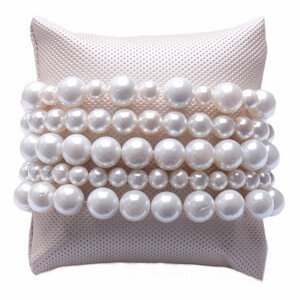 Sada náramků z perel Mother of Pearl - obvod cca 16 až 21 a 23 cm