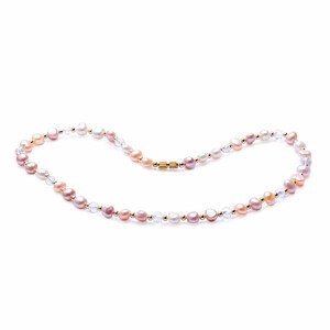 Luxusní perlový náhrdelník z vícebarevných perel a korálků ve Swarovski stylu - délka cca 42 cm