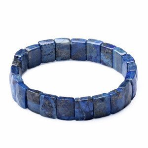 Lapis Lazuli broušený náramek extra destičkový - obvod cca 17 až 22 cm