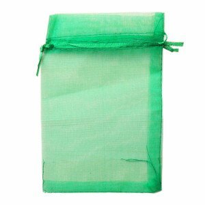 Dárkový sáček organza zelený - 15 x 10 cm