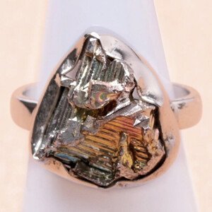 Bizmut prsten stříbro Ag 925 R180 - 55 mm (US 7,5), 7,7 g