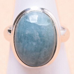 Akvamarín prsten stříbro Ag 925 LOT20 - 51 mm (US 5,5), 6,4 g