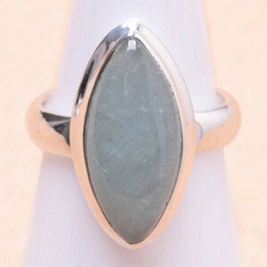 Akvamarín prsten stříbro Ag 925 LOT24 - 51 mm (US 5,5), 5,2 g