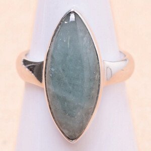 Akvamarín prsten stříbro Ag 925 LOT30 - 51 mm (US 5,5), 4,4 g