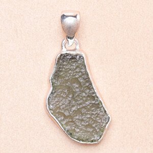 Vltavín přívěsek stříbro Ag 925 P106 - 2,5 cm, 3,6 g