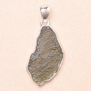 Vltavín přívěsek stříbro Ag 925 P111 - 3,2 cm, 4,7 g