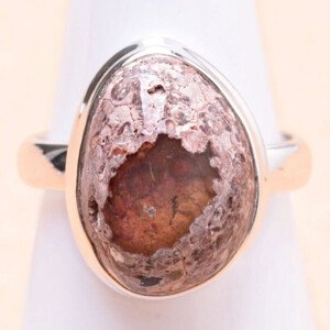 Opál mexický ohnivý prsten stříbro Ag 925 LOT4 - 56 mm (US 7,5), 5,4 g