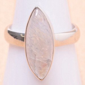Měsíční kámen duhový prsten stříbro Ag 925 R3300 - 55 mm (US 7,5), 4,9 g