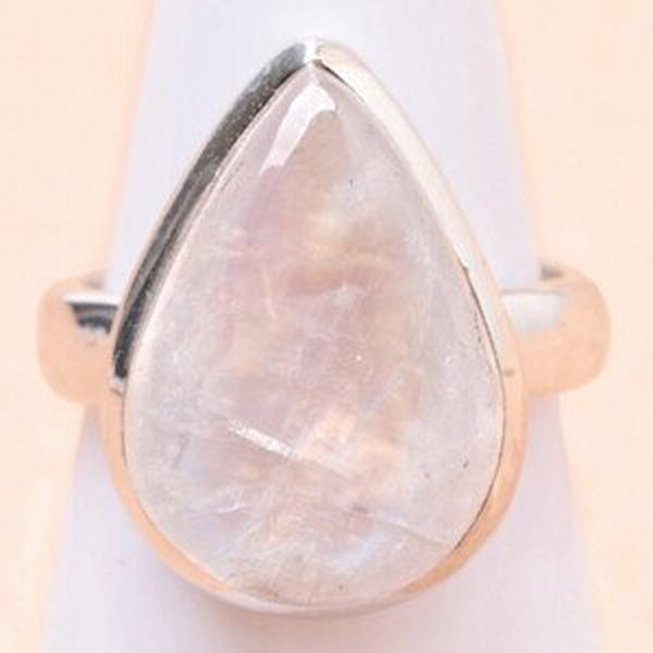 Měsíční kámen duhový prsten stříbro Ag 925 R3359 - 52 mm (US 6), 6,7 g