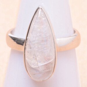 Měsíční kámen duhový prsten stříbro Ag 925 R3360 - 57 mm (US 8), 5,8 g