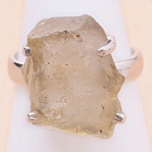 Libyjské pouštní sklo prsten stříbro Ag 925 26902 - 55 mm (US 7,5), 5,3 g