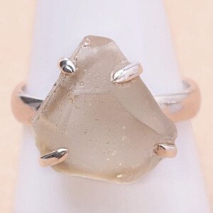 Libyjské pouštní sklo prsten stříbro Ag 925 26910 - 59 mm (US 9), 5 g