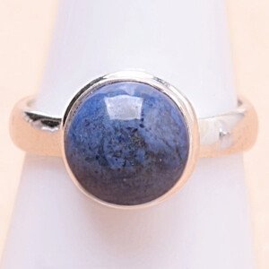 Dumortierit prsten stříbro Ag 925 33095 - 56 mm (US 7,5), 4,2 g