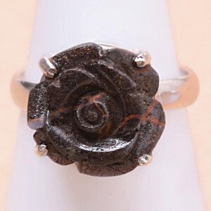 Labradorit prsten růže stříbro Ag 925 49218 - 54 mm (US 7), 5,1 g