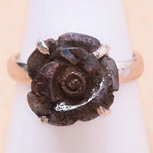 Labradorit prsten růže stříbro Ag 925 49211 - 58 mm (US 8,5), 5,8 g