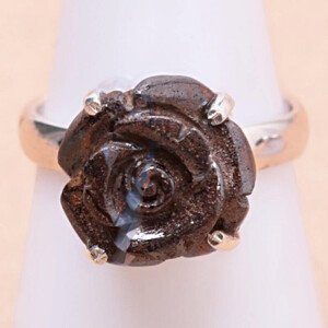 Labradorit prsten růže stříbro Ag 925 49214 - 57 mm (US 8), 5,5 g
