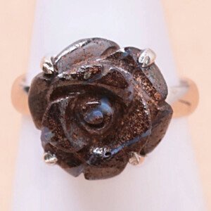 Labradorit prsten růže stříbro Ag 925 49220 - 52 mm (US 6), 5,4 g