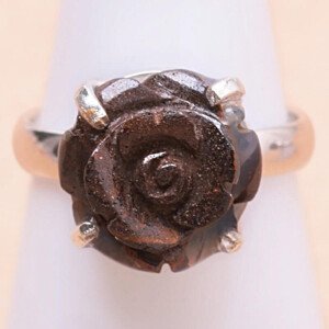 Labradorit prsten růže stříbro Ag 925 49219 - 55 mm (US 7,5), 4,6 g