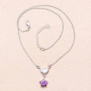 Opál dendritický náhrdelník stříbro Ag 925 37659 - 40 - 45,5 cm, 5,1 g