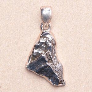 Meteorit Campo del Cielo přívěsek stříbro Ag 925 P2159 - 2,5 cm, 7,7 g