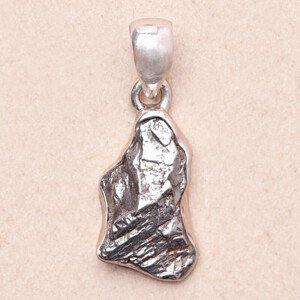 Meteorit Campo del Cielo přívěsek stříbro Ag 925 P2167 - 2 cm, 4,4 g