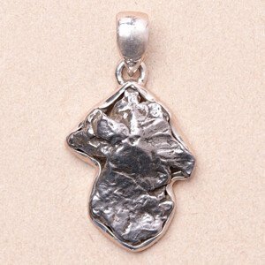 Meteorit Campo del Cielo přívěsek stříbro Ag 925 P2179 - 2,6 cm, 7,4, g
