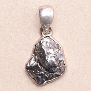 Meteorit Campo del Cielo přívěsek stříbro Ag 925 P2131 - 1,8 cm, 4,2 g