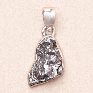Meteorit Campo del Cielo přívěsek stříbro Ag 925 P2178 - 2 cm, 5 g