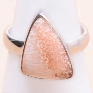 Skolecit lososový prsten stříbro Ag 925 R428 - 53 mm (US 6,5), 4,4 g