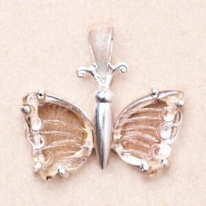 Turmalín motýl přívěsek stříbro Ag 925 LOT9 - 1,2 cm, 1,6 g