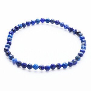 Lapis lazuli náramek extra AA kvalita broušené korálky - obvod cca 16 až 22 cm