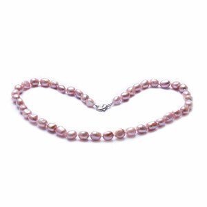 Dámský perlový náhrdelník švestkové perly 10 mm - délka cca 46 cm