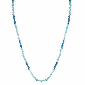 Apatit neon a blue sky náhrdelník  A kvalita - cca 80 cm