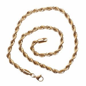 Náhrdelník Rope styl nerezová ocel v barvě zlata 50 cm - cca 50 cm