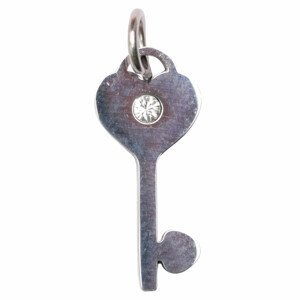 Přívěsek Klíč kubická zirkonie nerez ocel - cca 1,6 cm