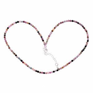 Turmalín multicolor broušený náhrdelník 3,3 mm - délka cca 40,5 cm