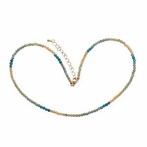 Apatit náhrdelník extra broušené korálky 3 mm - délka cca 40 cm