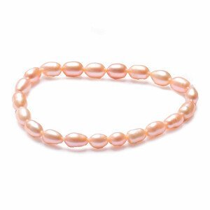 Dámský perlový náramek perly 9 mm - obvod cca 16 až 21 cm