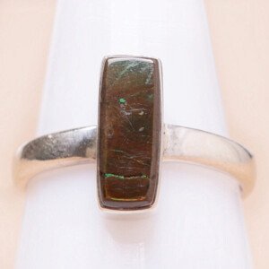 Amolit prsten stříbro Ag 925 R1728 - 54 mm (US 7), 3 g