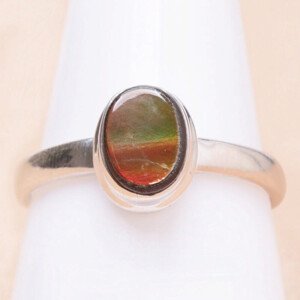Amolit prsten stříbro Ag 925 R1747 - 62 mm (US 10), 3,3 g
