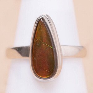 Amolit prsten stříbro Ag 925 R1756 - 54 mm (US 7), 3,7 g