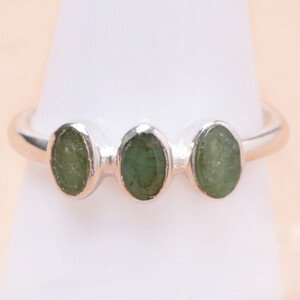 Smaragd indický - upravený prsten stříbro Ag 925 36939 - 54 mm (US 7), 2 g