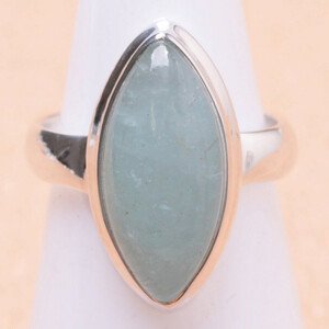 Akvamarín prsten stříbro Ag 925 LOT5 - 51 mm (US 5,5), 5,2 g