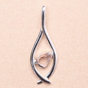 Herkimer diamant design přívěsek stříbro Ag 925 LOT5 - 4,3 cm, 3,2 g