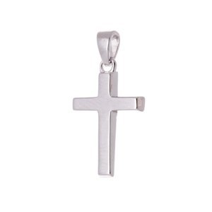 Stříbrný přívěšek kříž hladký STRZ0754F