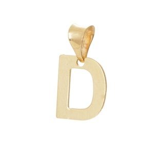 Přívěšek písmenko D ze žlutého zlata ZZ0825DF + dárek zdarma
