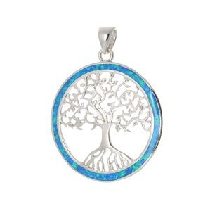 Stříbrný opálový přívěšek strom života STRZ0794F + dárek zdarma