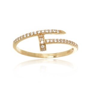 Dámský prsten ze žlutého zlata hřebík PR0642F + DÁREK ZDARMA