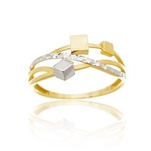 Luxusní dámský prsten ze žlutého zlata PR0659F + DÁREK ZDARMA