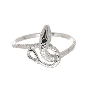 Dámský stříbrný prsten had STRP0314F
